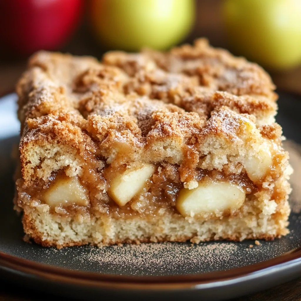 Apple Crumb Cake with Cinnamon Apple Drizzle