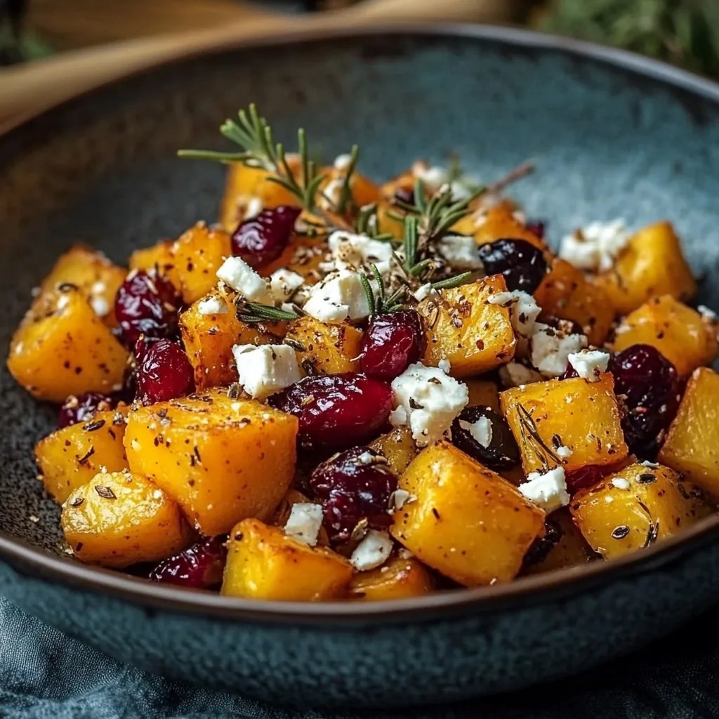Honey-Roasted Butternut with Cranberries, Feta & Pumpkin Seeds