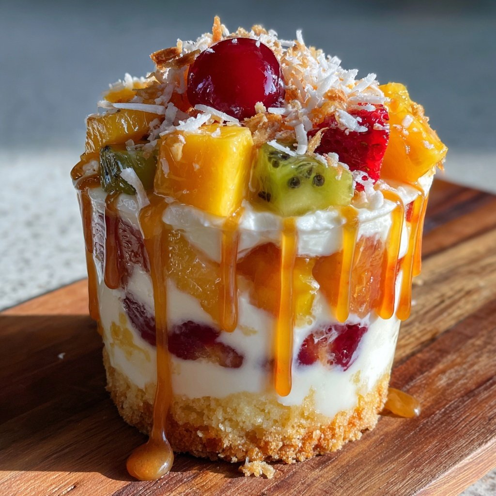Tropical Fruit Cupcake Parfait