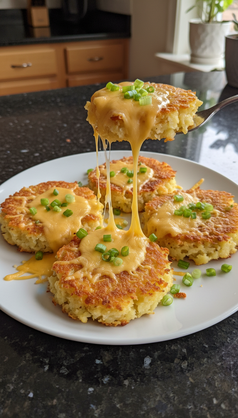 Cheesy Cauliflower Hash Browns