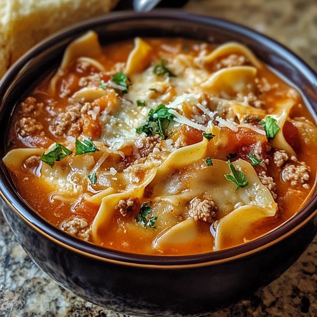 One Pot Lasagna Soup