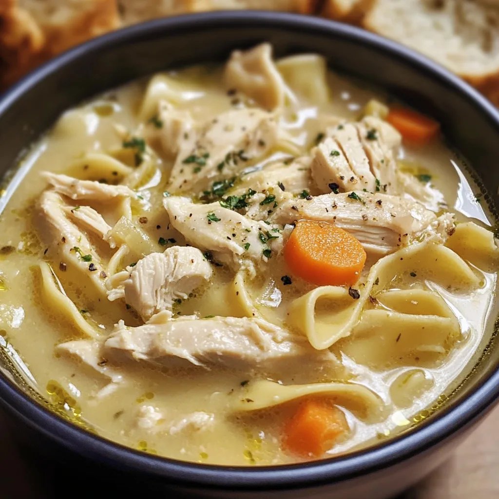 My Go-To Creamy Chicken Noodle Soup Recipe
