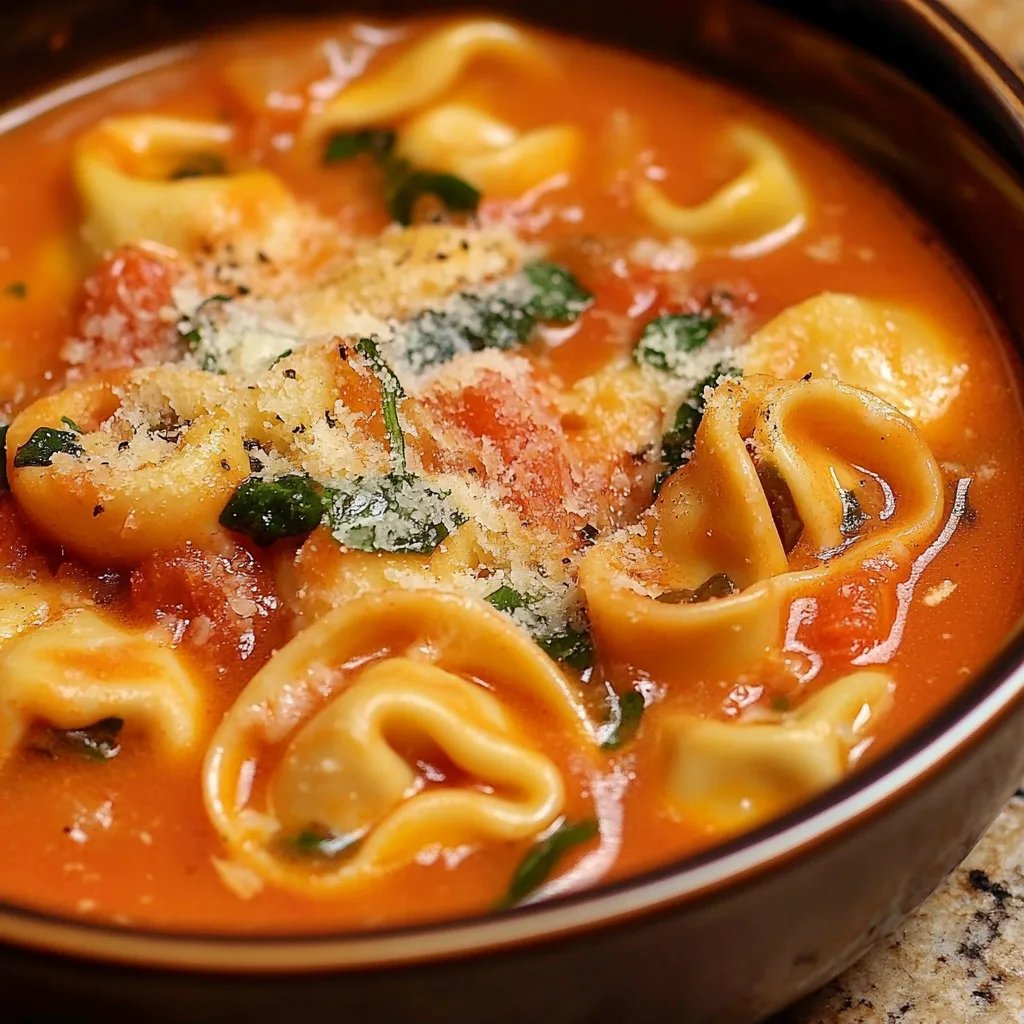 Easy Tomato Tortellini Soup