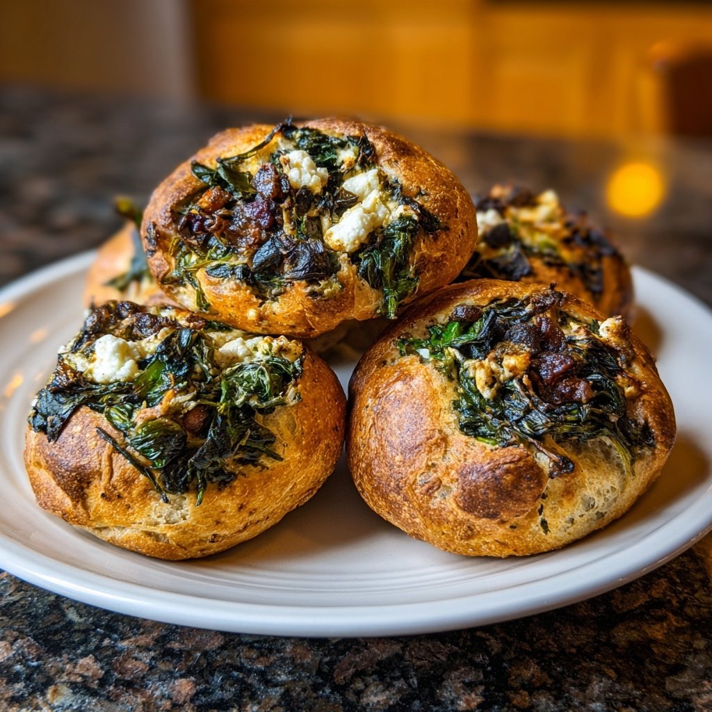 Sautéed Spinach and Feta Sliders