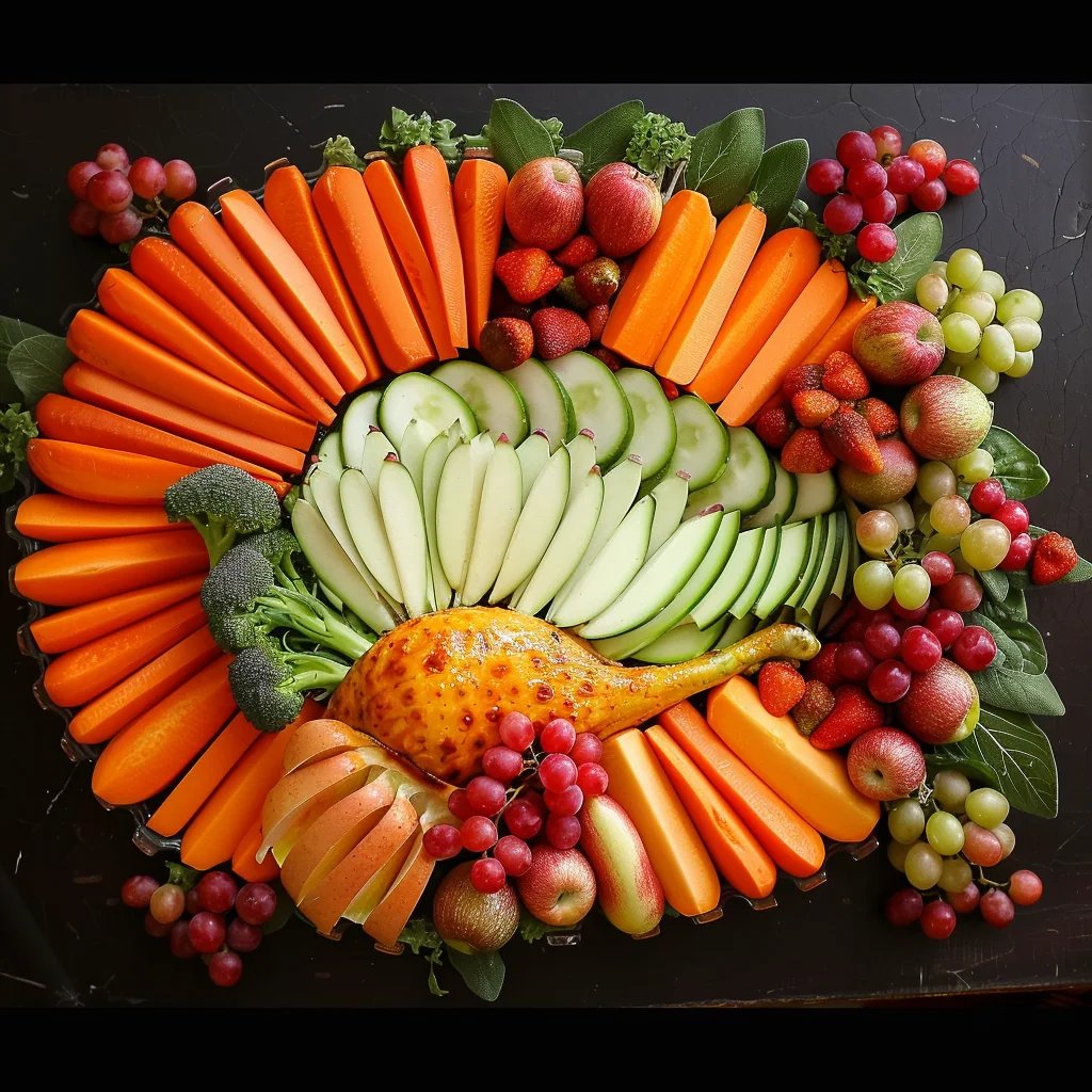 Turkey-Shaped Veggie Tray