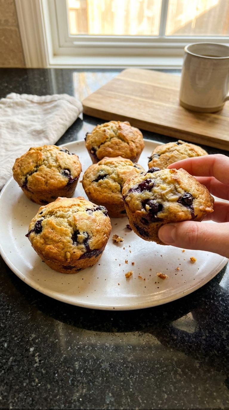 Blueberry Banana Healthy Muffins