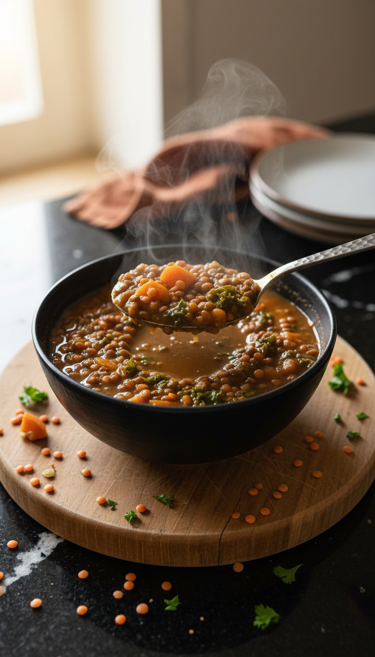 Flavorful Lentil Soup in Minutes
