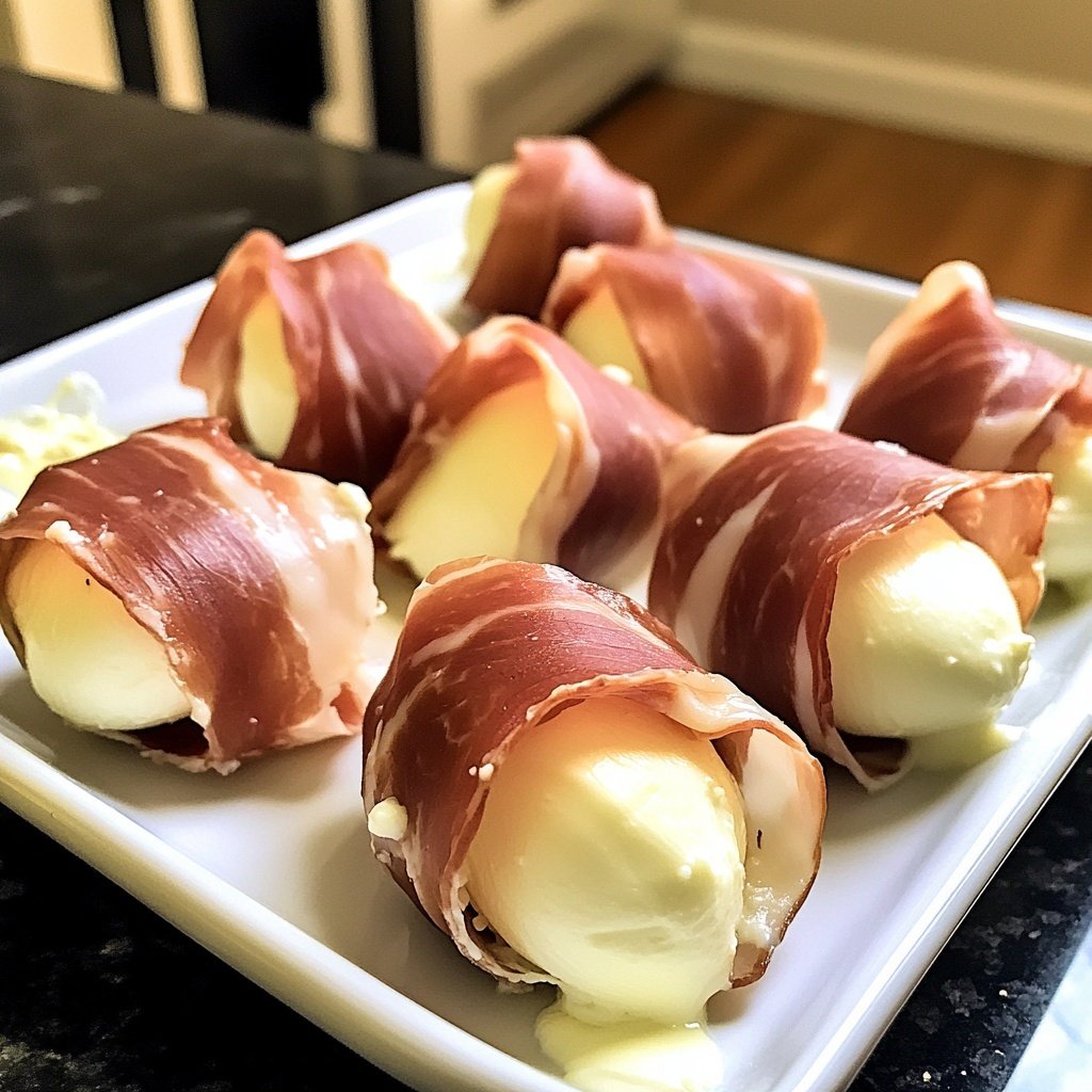 Prosciutto Wrapped Mozzarella Bites