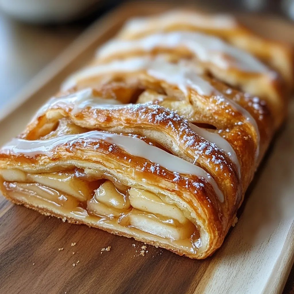 Cozy Apple Kringle with Vanilla Glaze