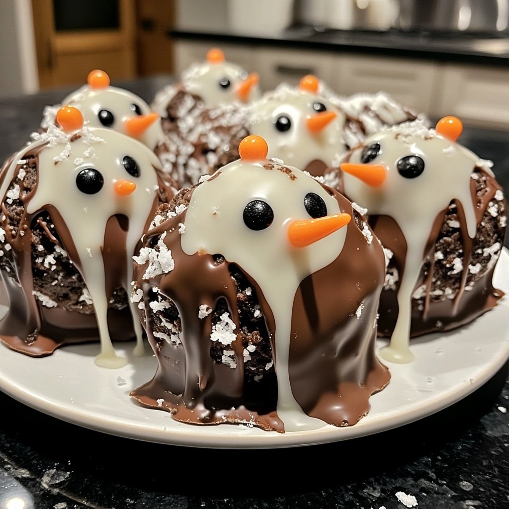 Melting Snowman Oreo Balls