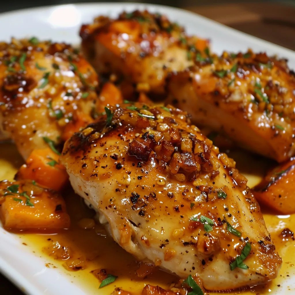 Maple-Glazed Chicken with Roasted Sweet Potatoes