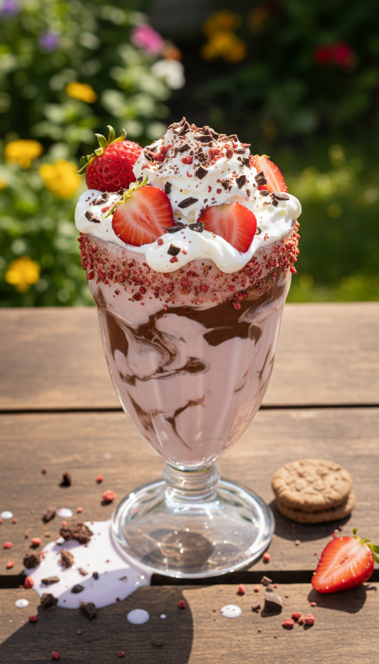 Strawberry Chocolate Milkshake Delight