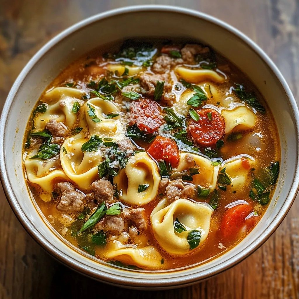 Autumn Tortellini Soup With Sausage