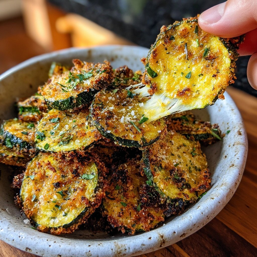 Fried Zucchini Parmesan Chips