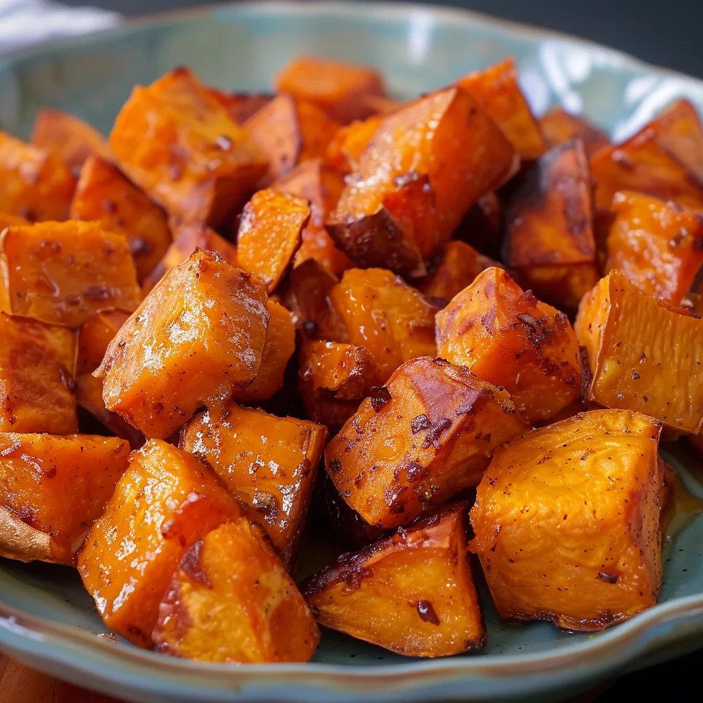 Maple Cinnamon Roasted Sweet Potatoes