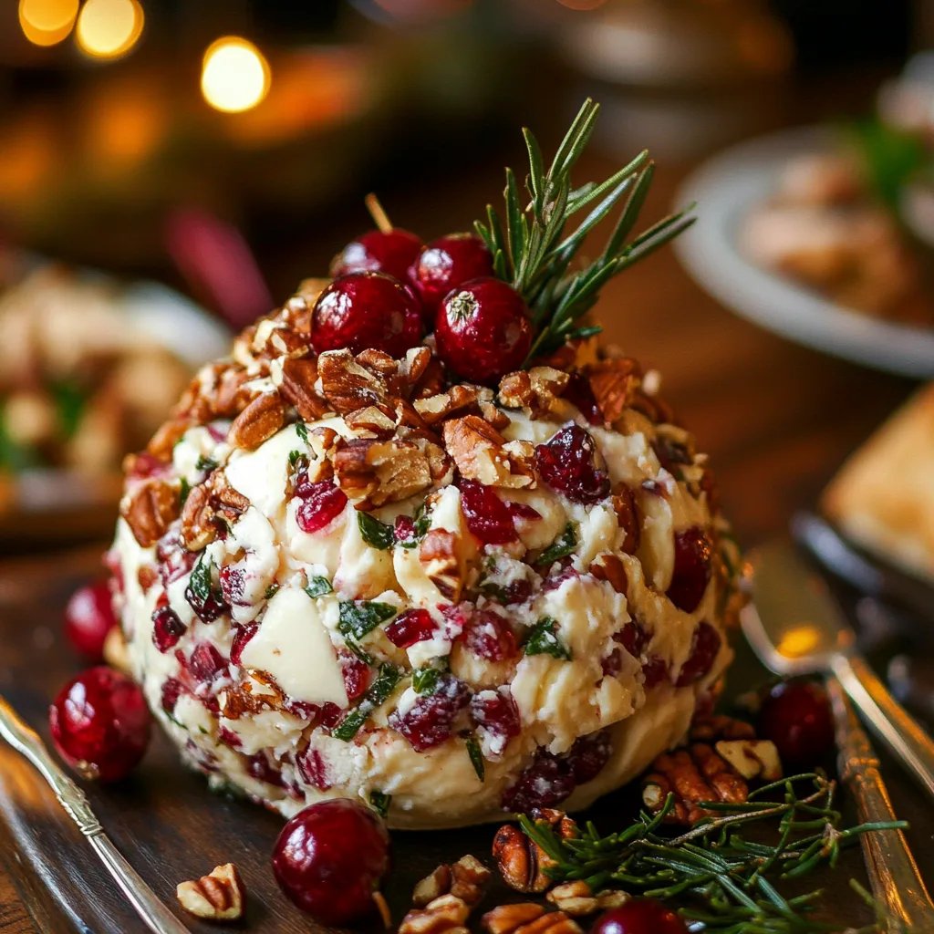 Festive Cranberry Pecan Cheese Ball