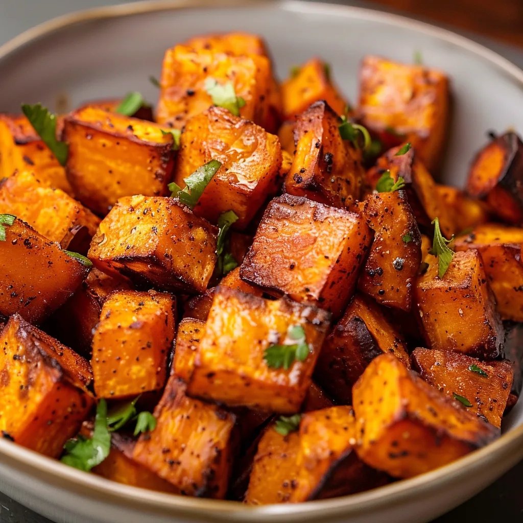 Easy Roasted Sweet Potato Cubes