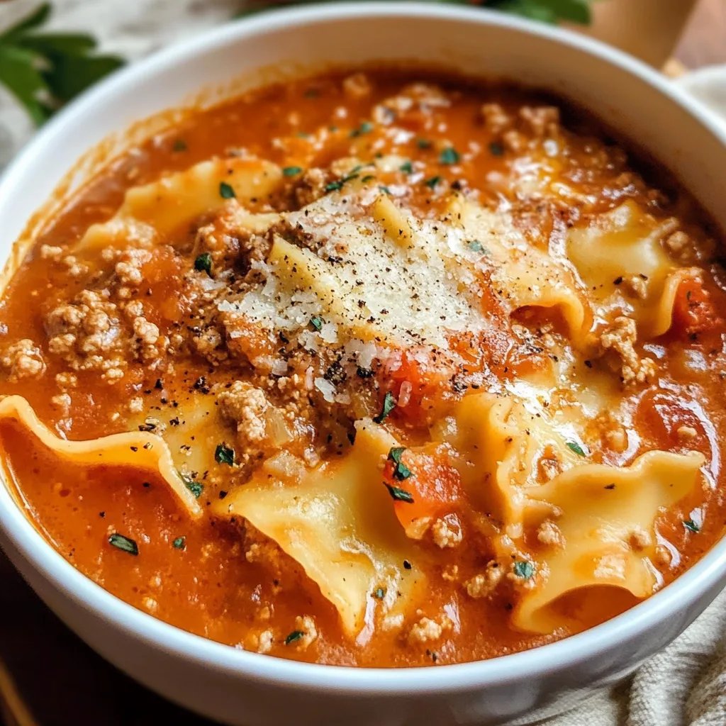 Easy Creamy Lasagna Soup
