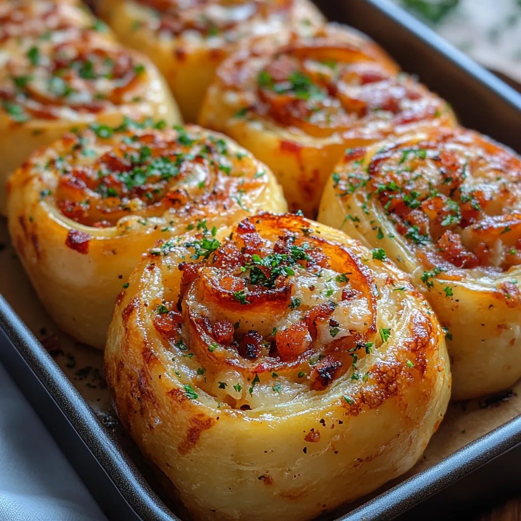 Bacon & Cheese Rolls with Garlic Butter: An Incredible 7-Step Recipe