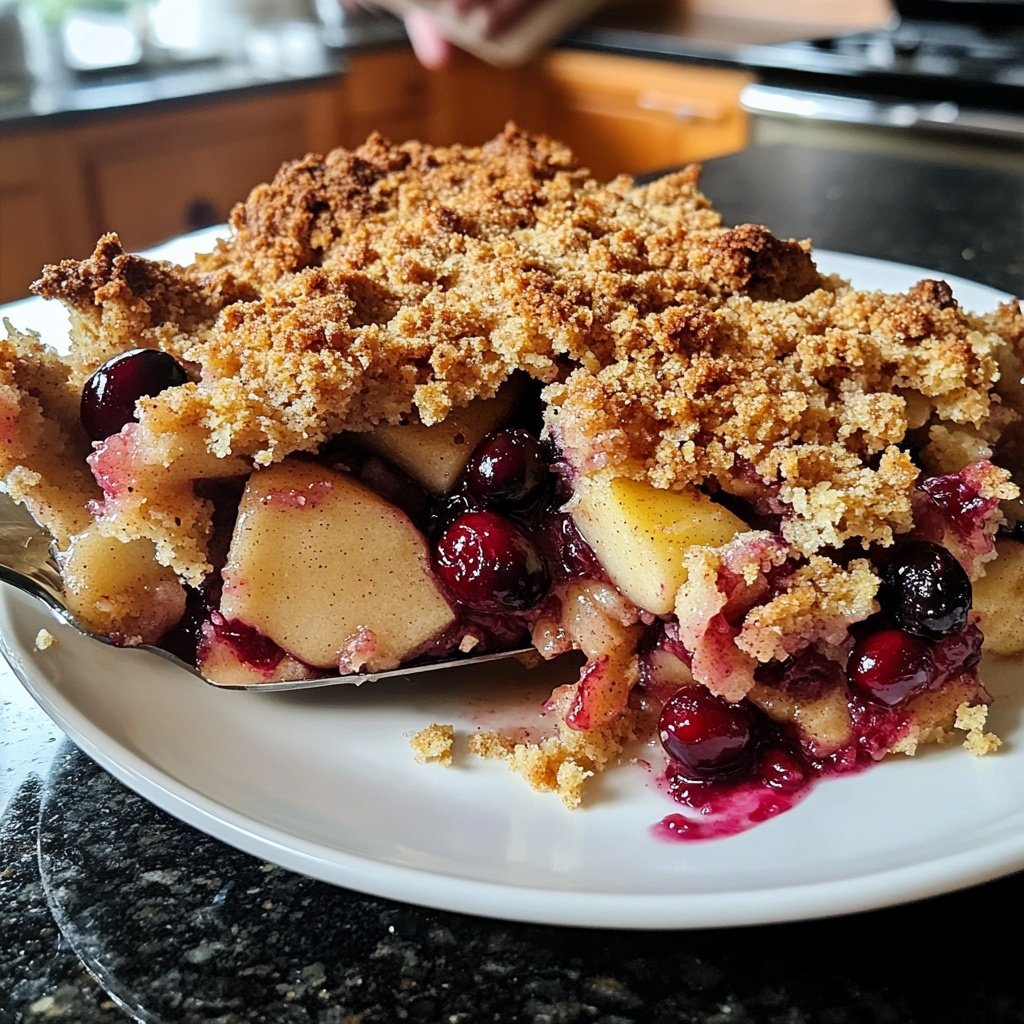 Apple Cranberry Crumble with Cinnamon Streusel