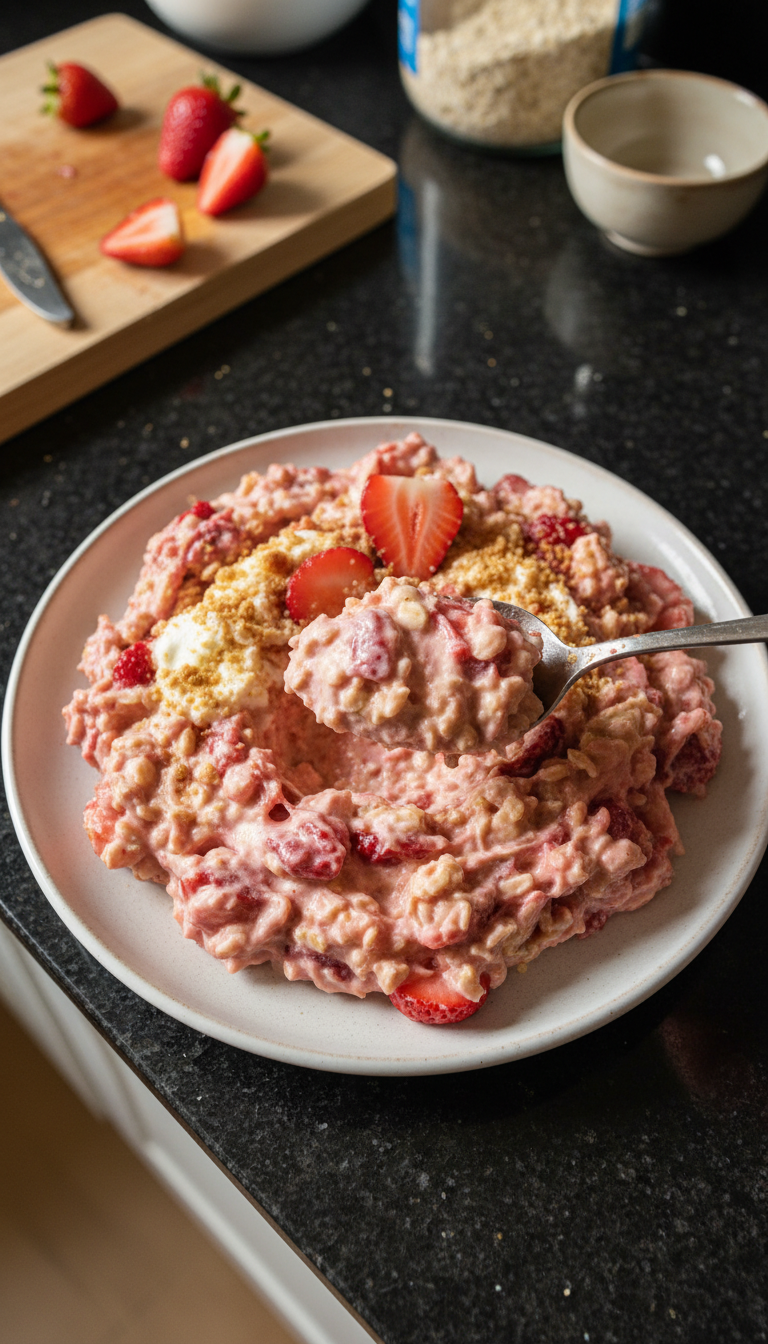 Strawberry Swirl Cheesecake Oats