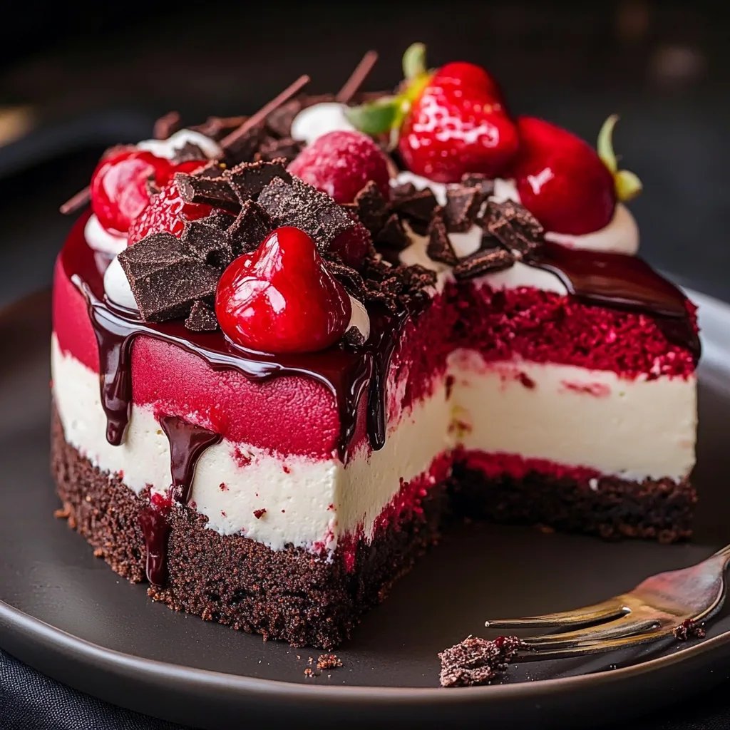 Red Velvet Cookie Dough Cheesecake