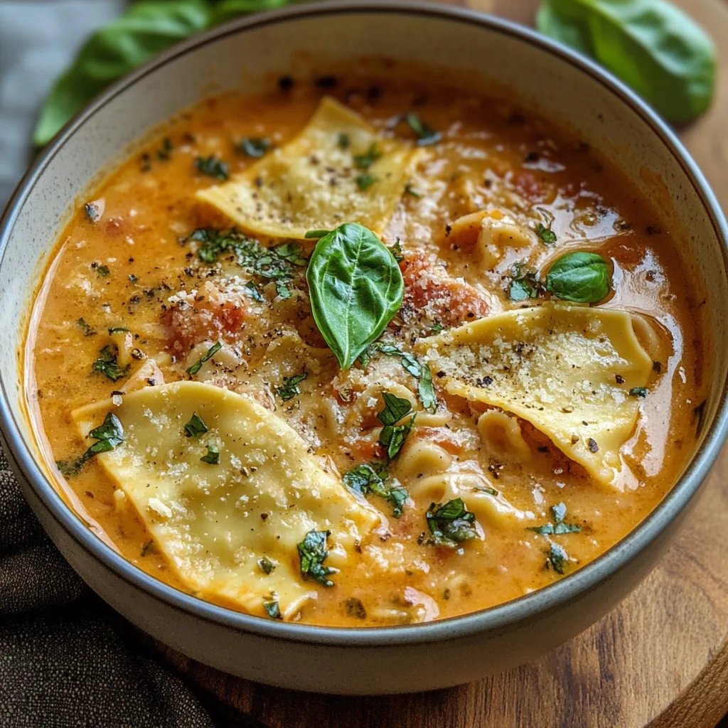 Creamy Vegetarian Lasagna Soup