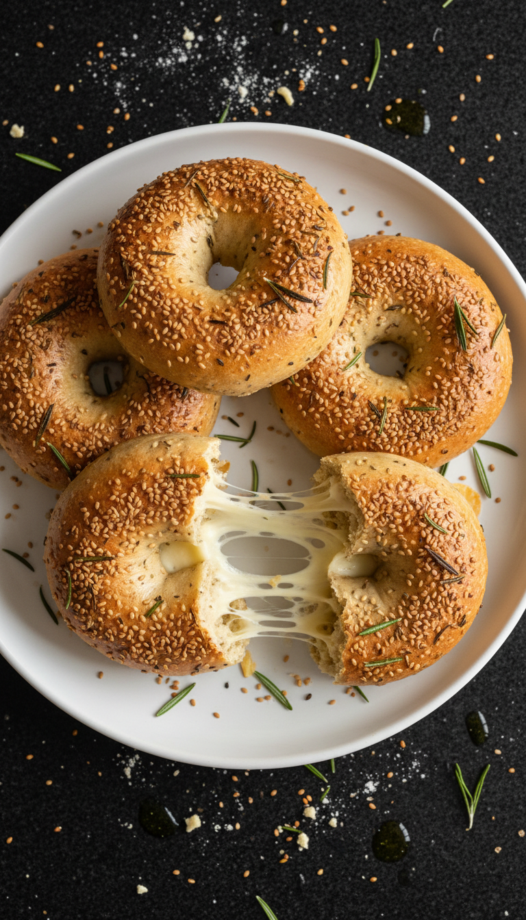 Savory Herbed High-Protein Bagels