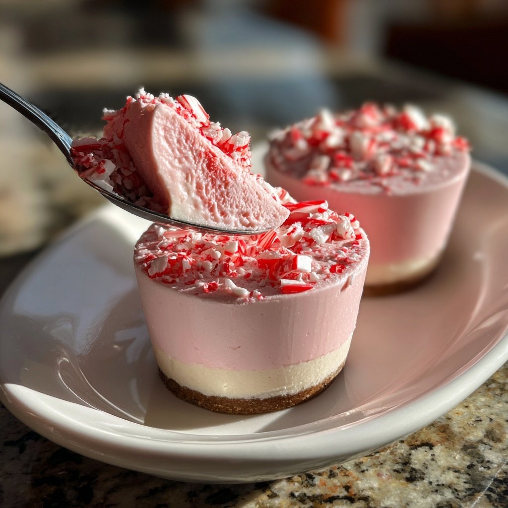 Peppermint White Chocolate Mousse Cups