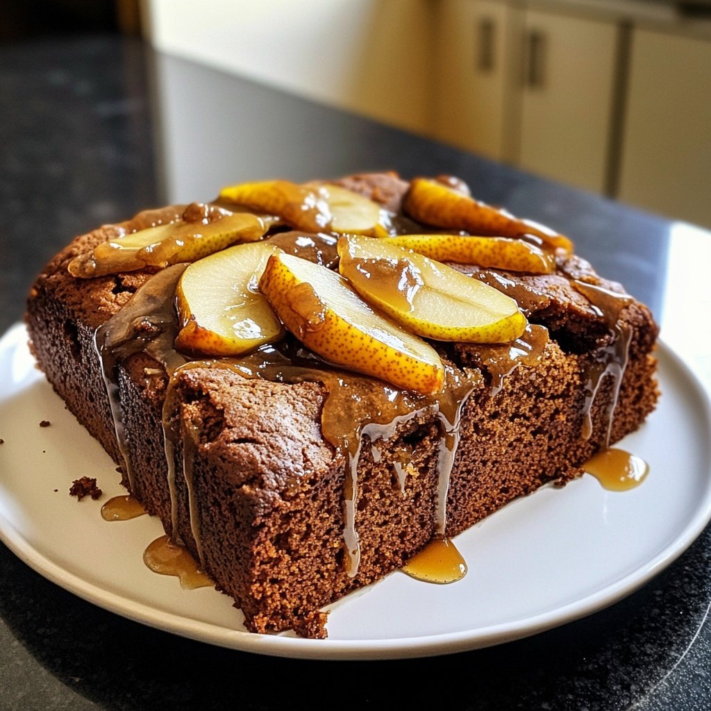 Capricorn Pear Gingerbread Cake