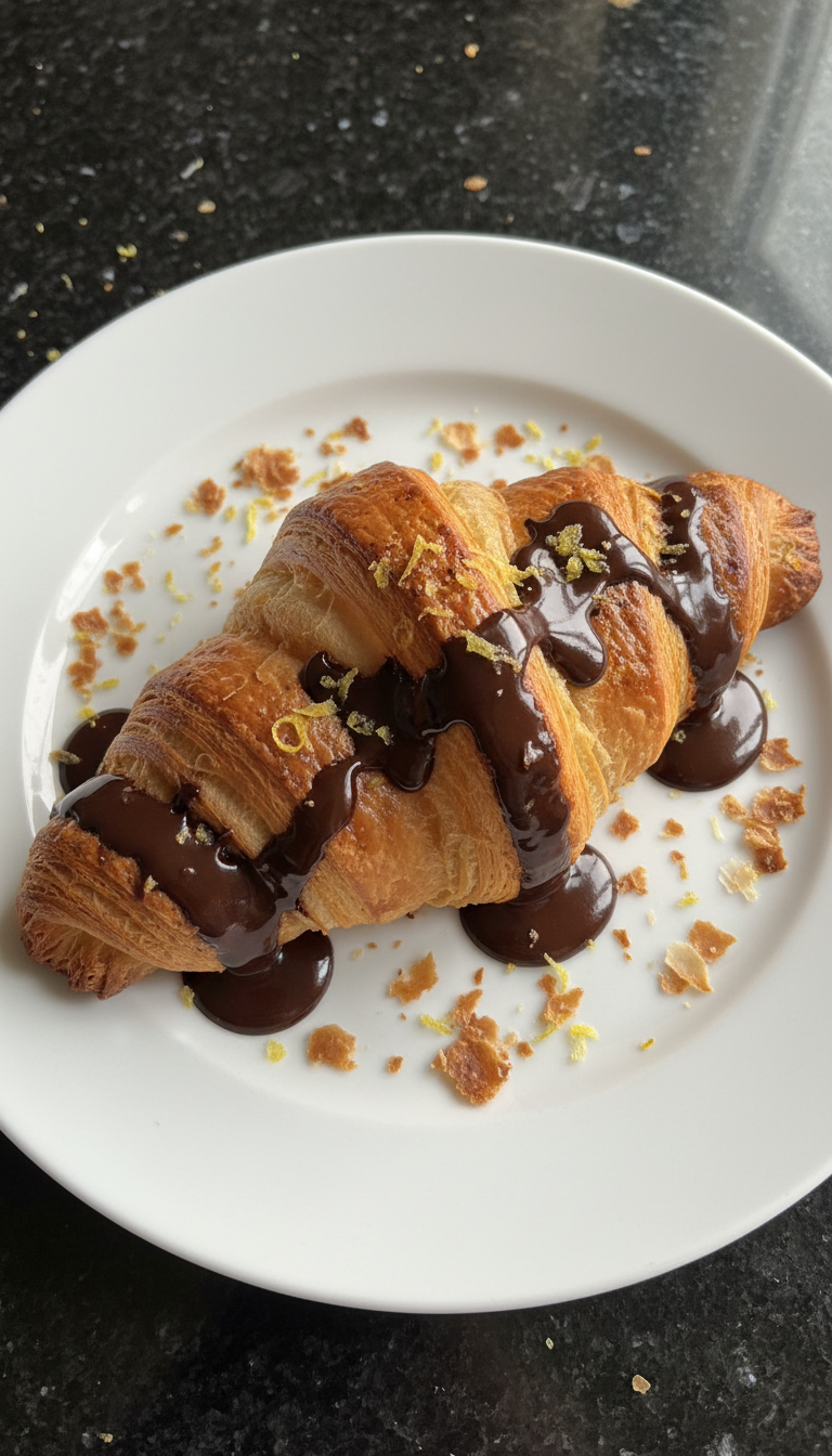 Lemon Infused Chocolate Croissant