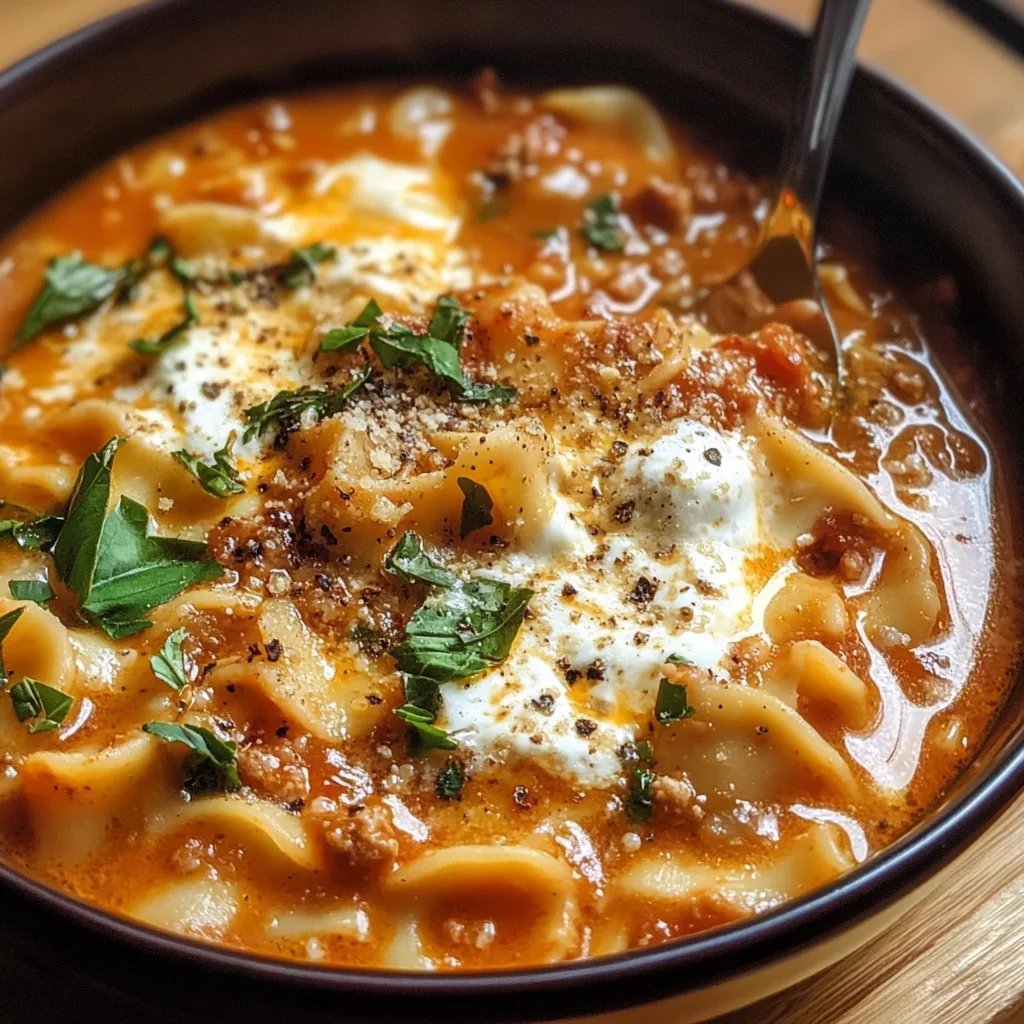 Easy Lasagna Soup Recipe