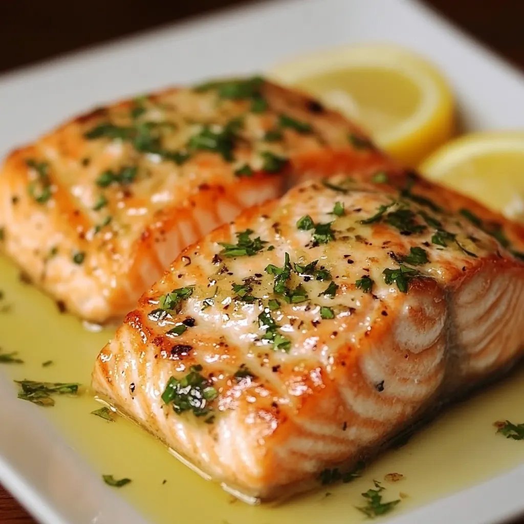 Garlic Lemon Butter Sauce Salmon