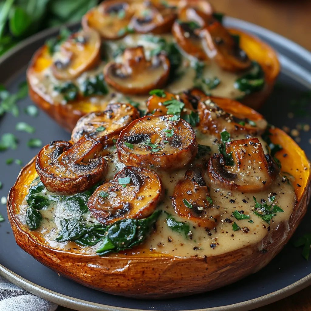 Mushroom & Spinach Stuffed Sweet Potatoes: An Incredible Ultimate Recipe