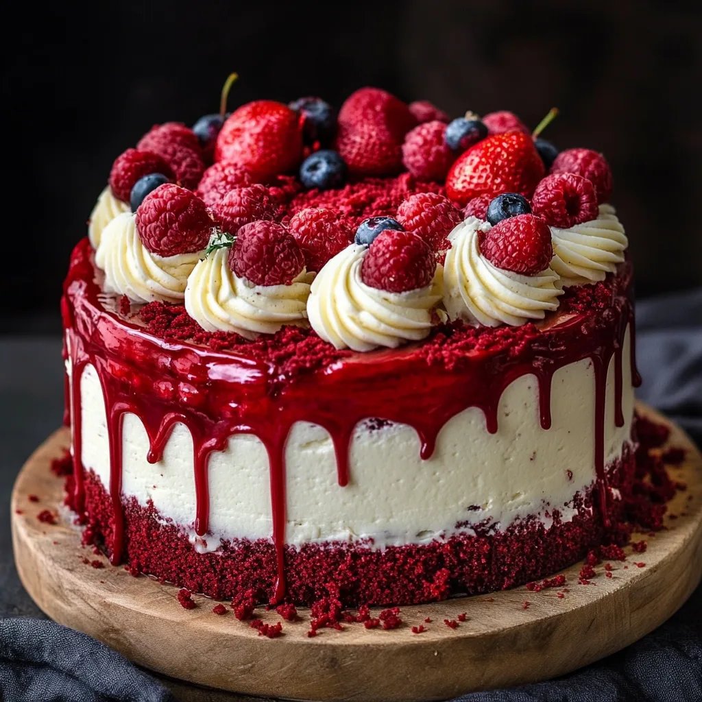 Red Velvet Cheesecake Cake