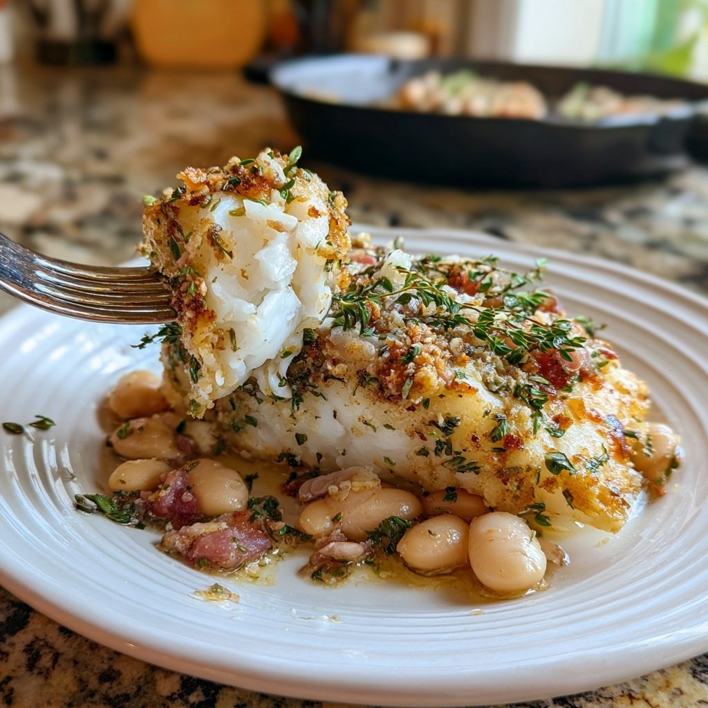 Baked Cod White Beans
