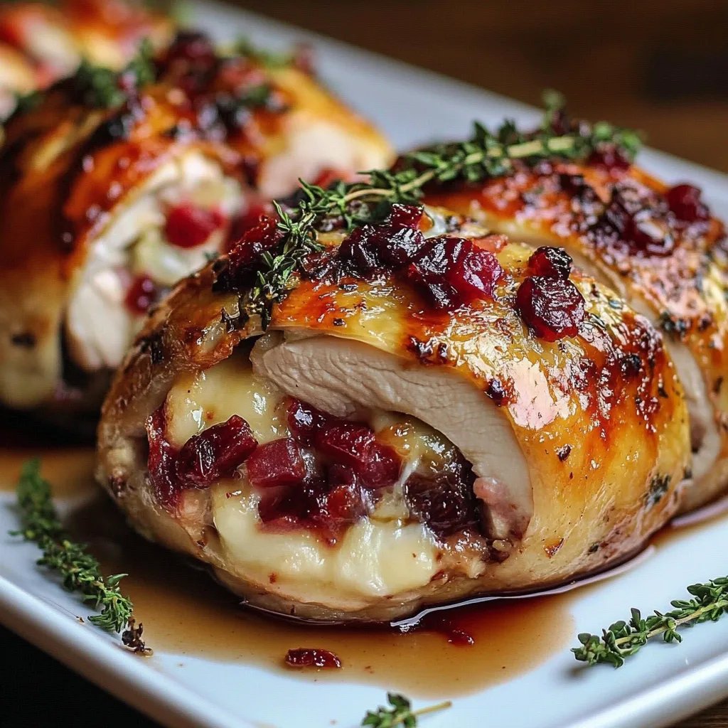 Impressive Cranberry Brie Stuffed Chicken