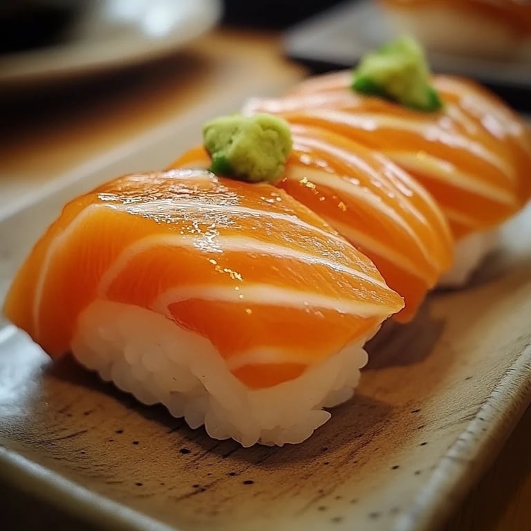 Tasty Smoked Salmon Nigiri