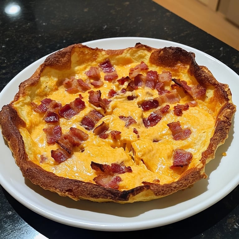 Savory Cheddar Bacon Dutch Baby