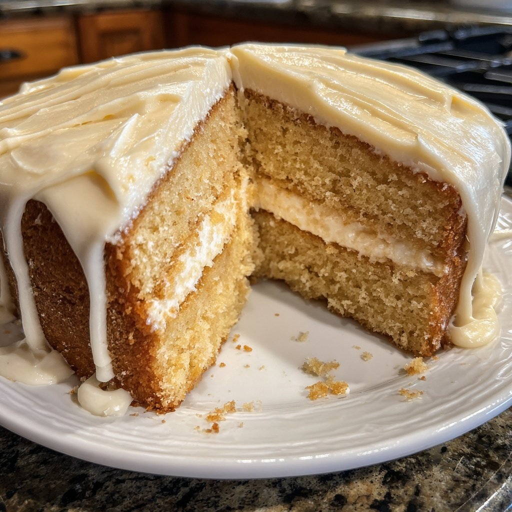 Vanilla Layer Cake with Creamy Vanilla Frosting