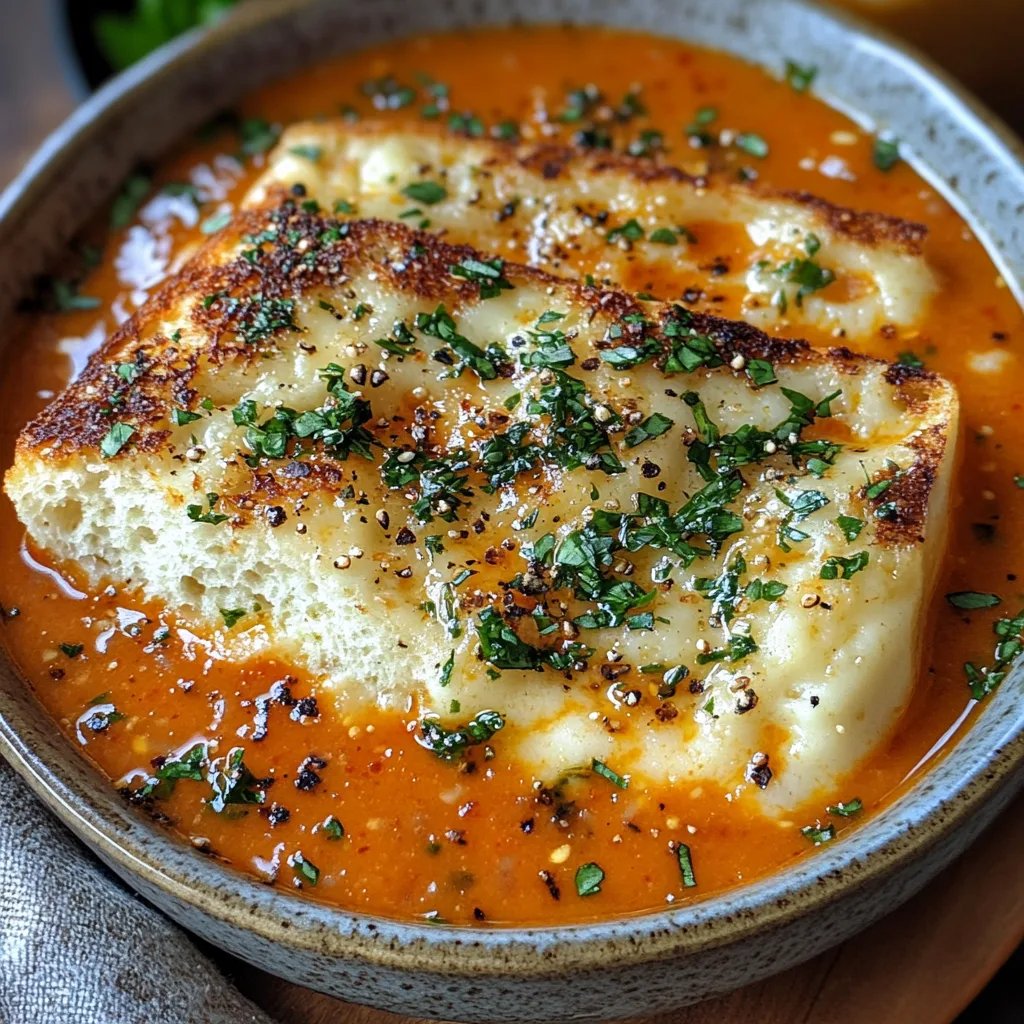 Spicy Tomato Soup w/ Garlic Cheese Bread: An Amazing Ultimate Recipe