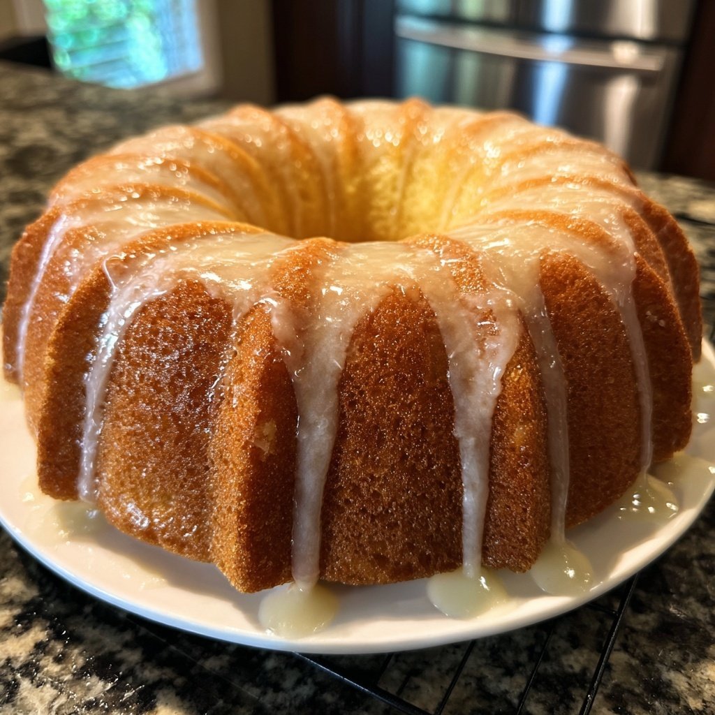 Vanilla Pound Cake with Lemon Glaze